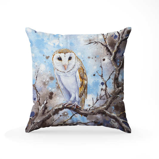 Twinkle Barn Owl Square Cushion Cover
